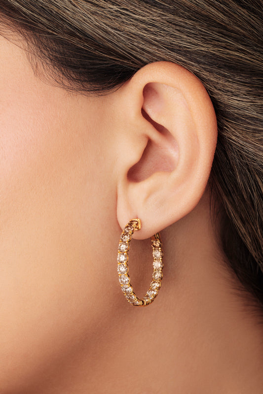 Desert Diamond Ombré Hoop Earrings