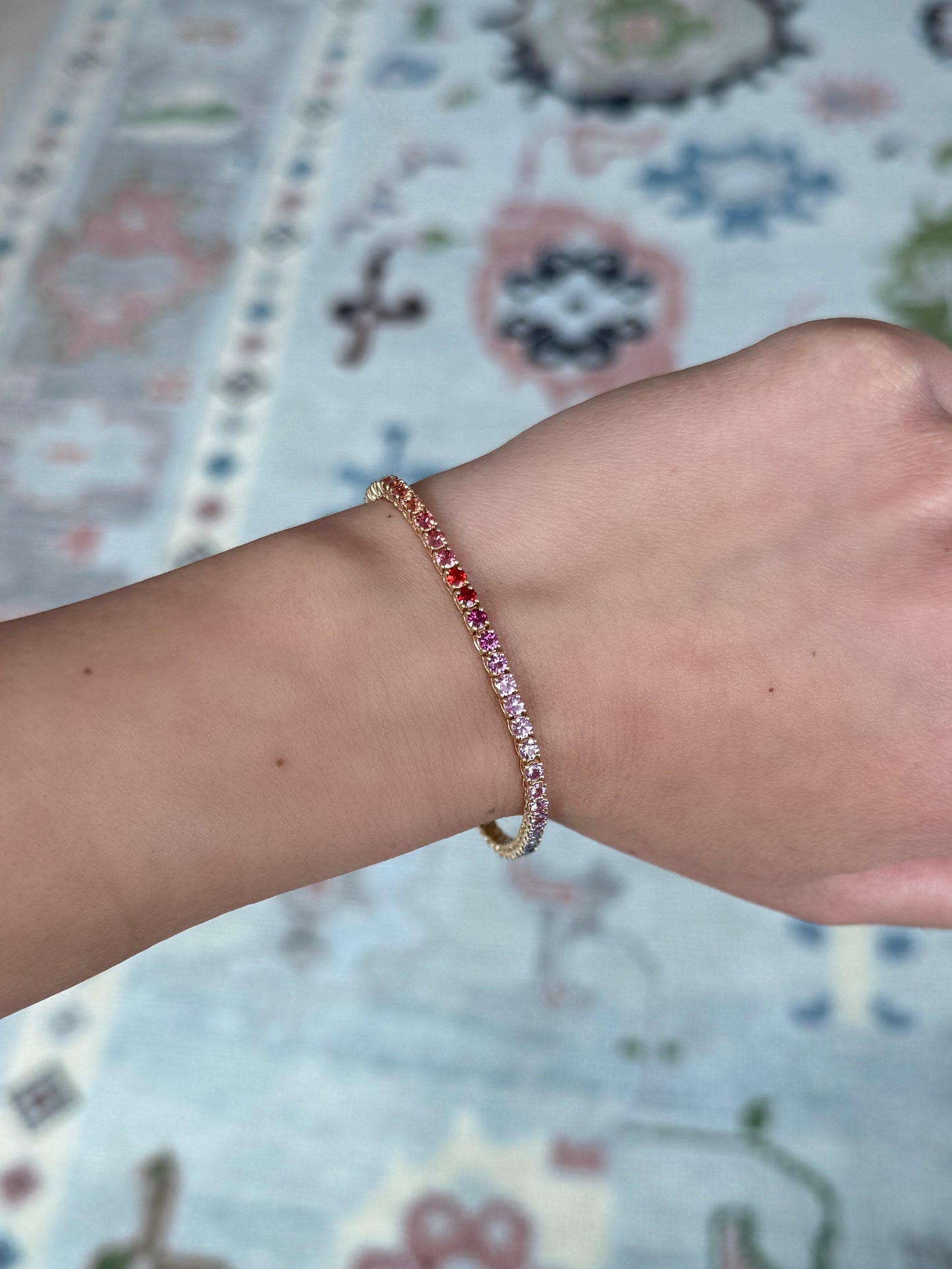 3.5 mm Round Sapphire Bracelet