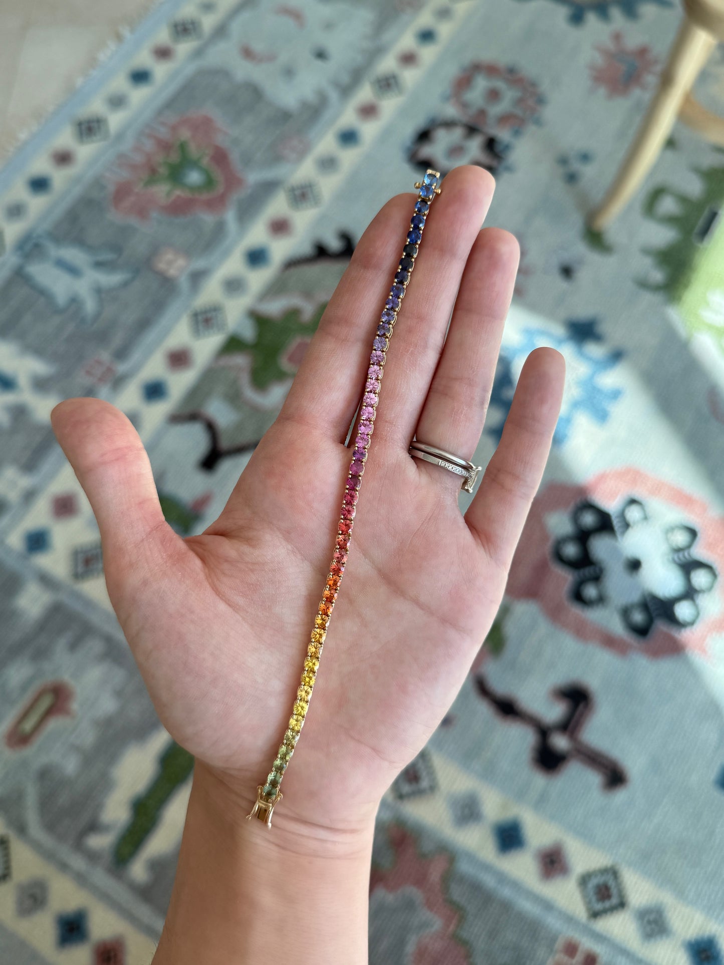 3.5 mm Round Sapphire Bracelet