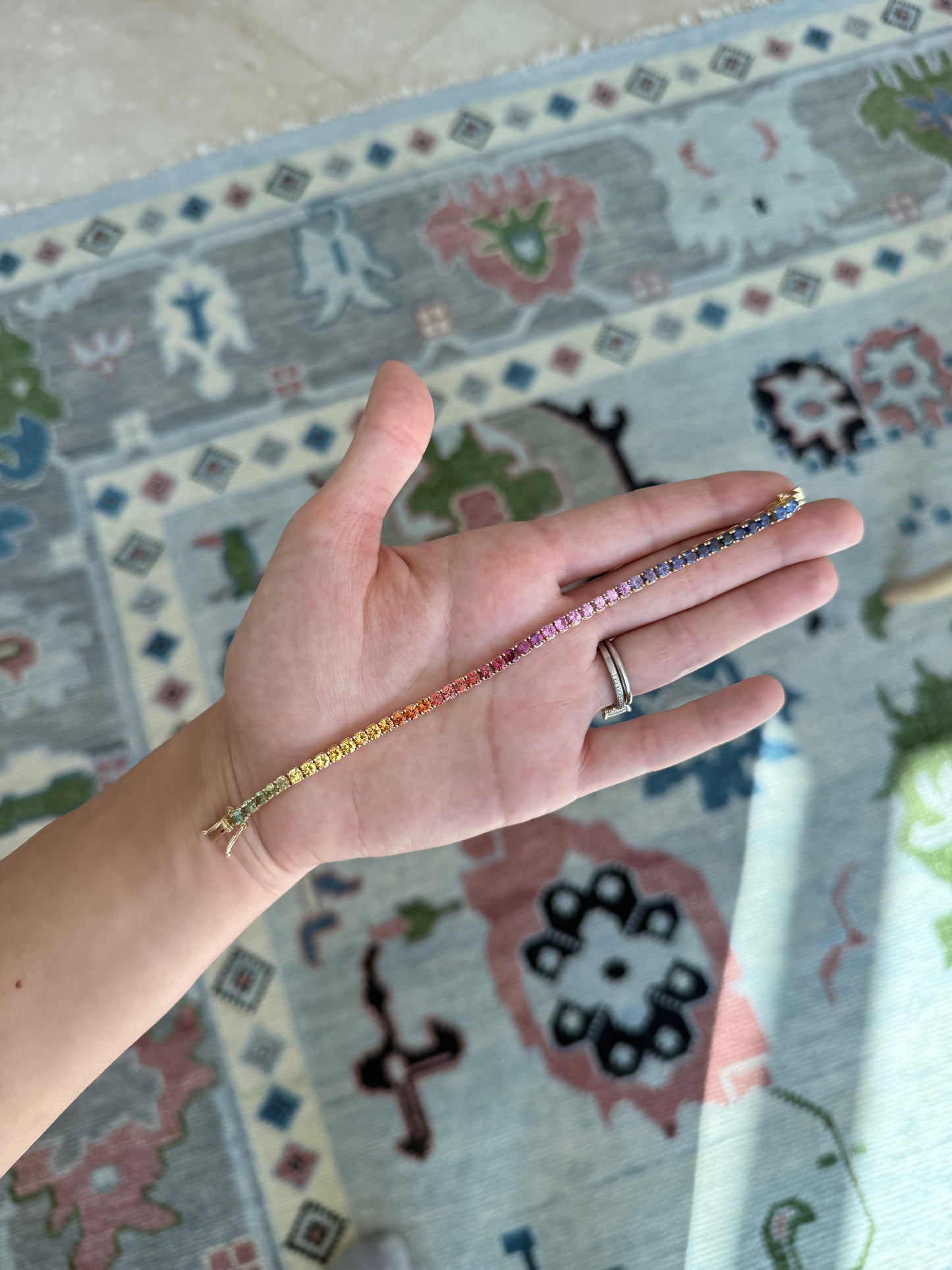 3.5 mm Round Sapphire Bracelet