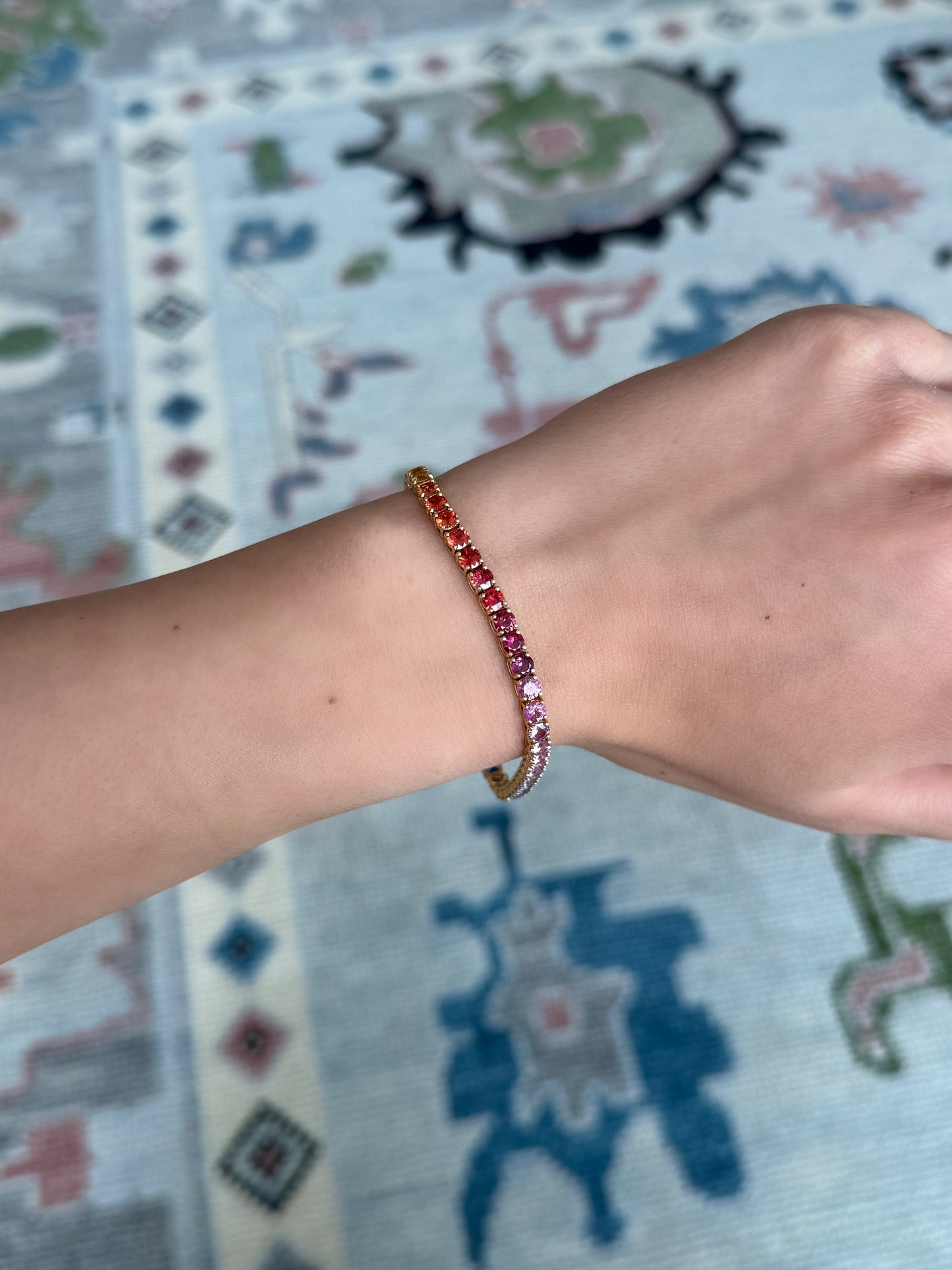 3.5 mm Round Sapphire Bracelet