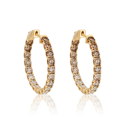 Desert Diamond Ombré Hoop Earrings