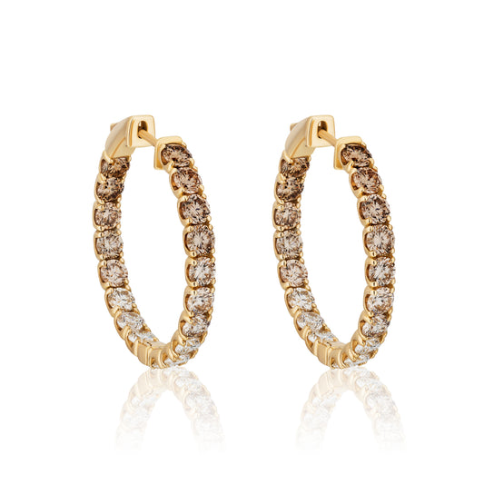 Desert Diamond Ombré Hoop Earrings