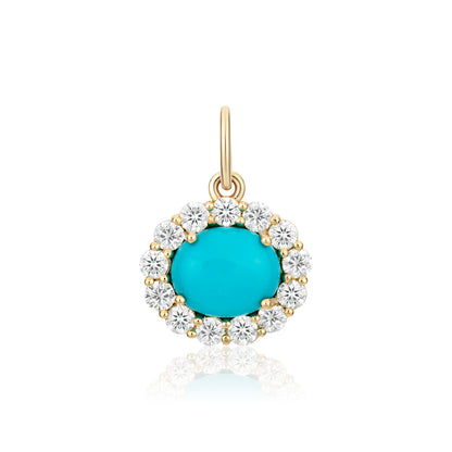 Turquoise & Diamond Charm