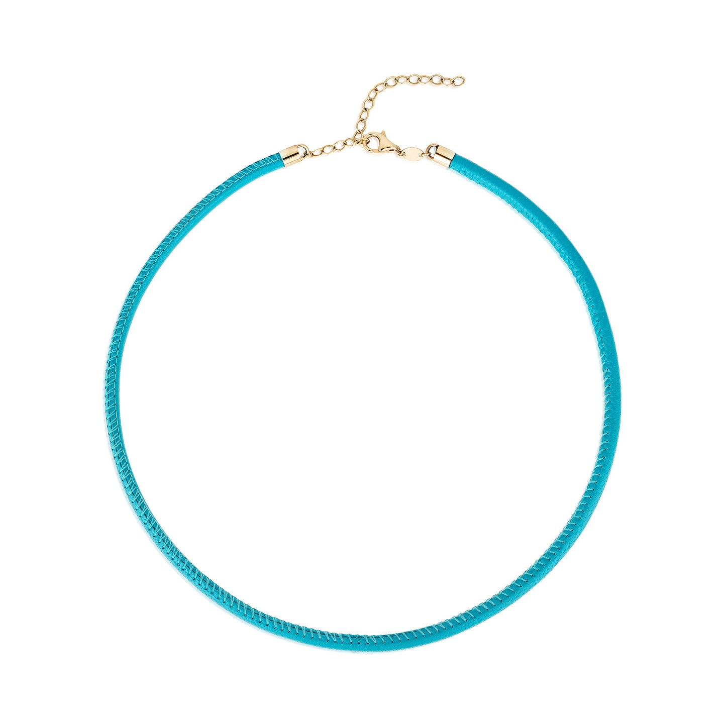 Turquoise Leather Cord Necklace