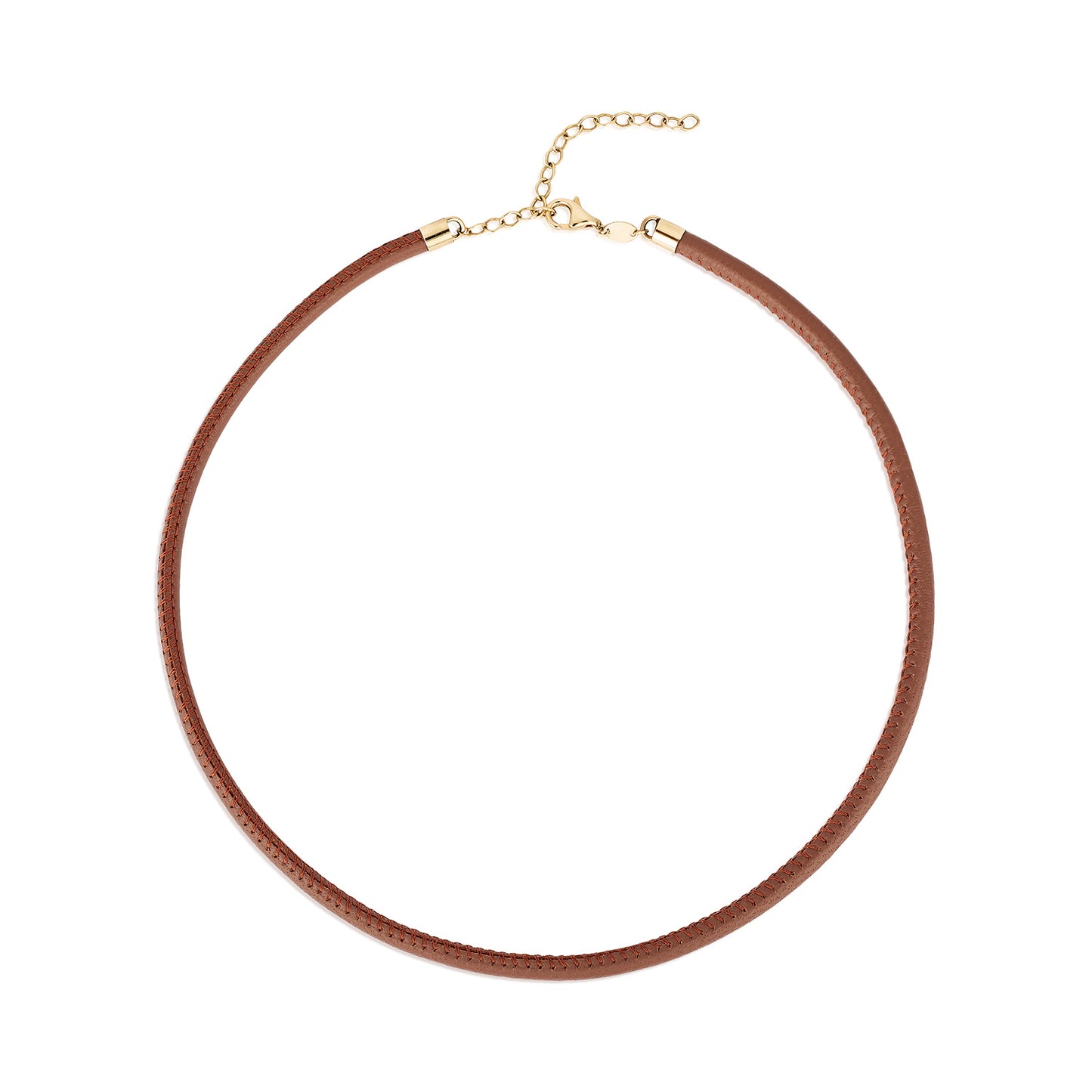 Brown Leather Cord Necklace