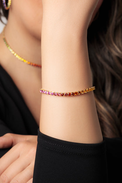 3.5 mm Round Sapphire Bracelet