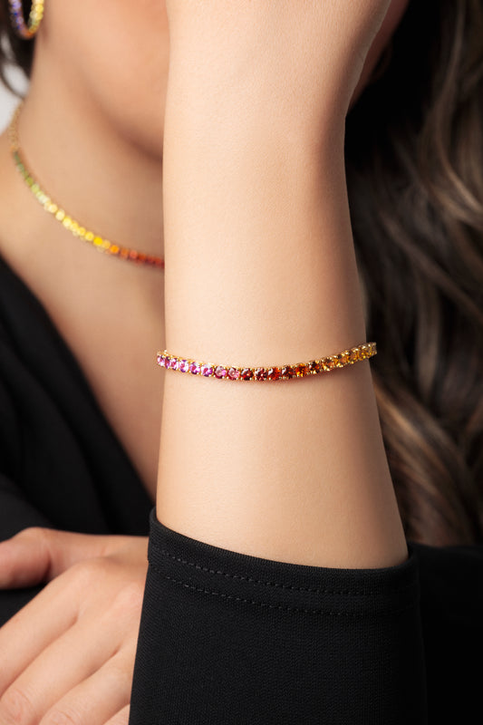 3.5 mm Round Sapphire Bracelet