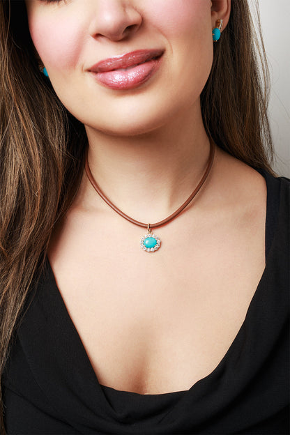 Brown Leather Cord Necklace