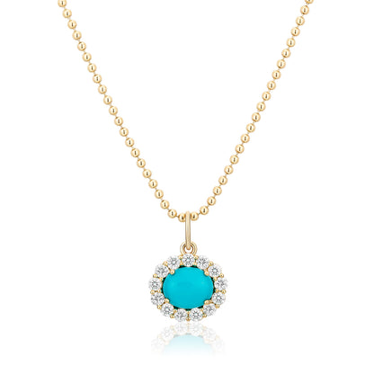 14K Solid Gold Ball Chain Necklace