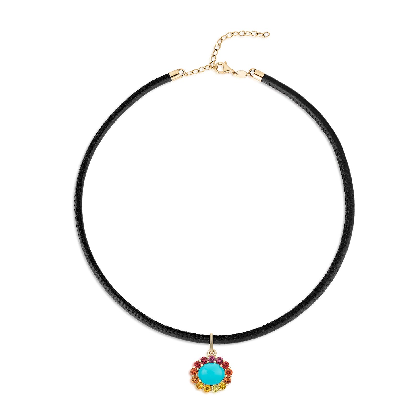 Black Leather Cord Necklace