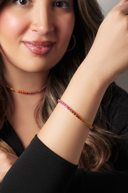 3.5 mm Round Sapphire Bracelet