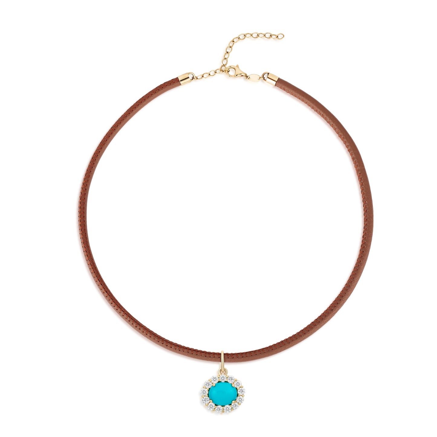 Turquoise & Diamond Charm