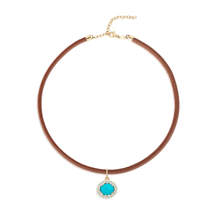 Turquoise & Diamond Charm