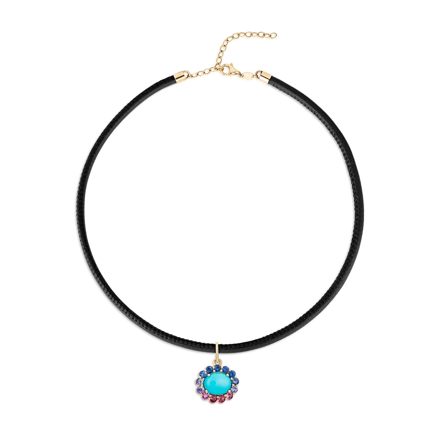 Black Leather Cord Necklace