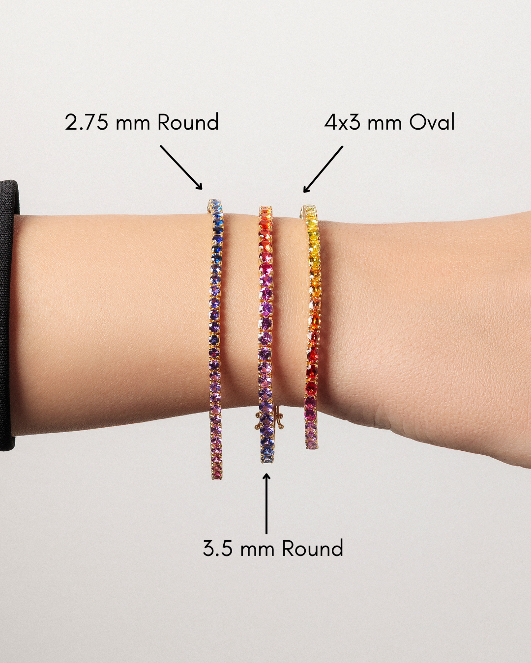 3.5 mm Round Sapphire Bracelet