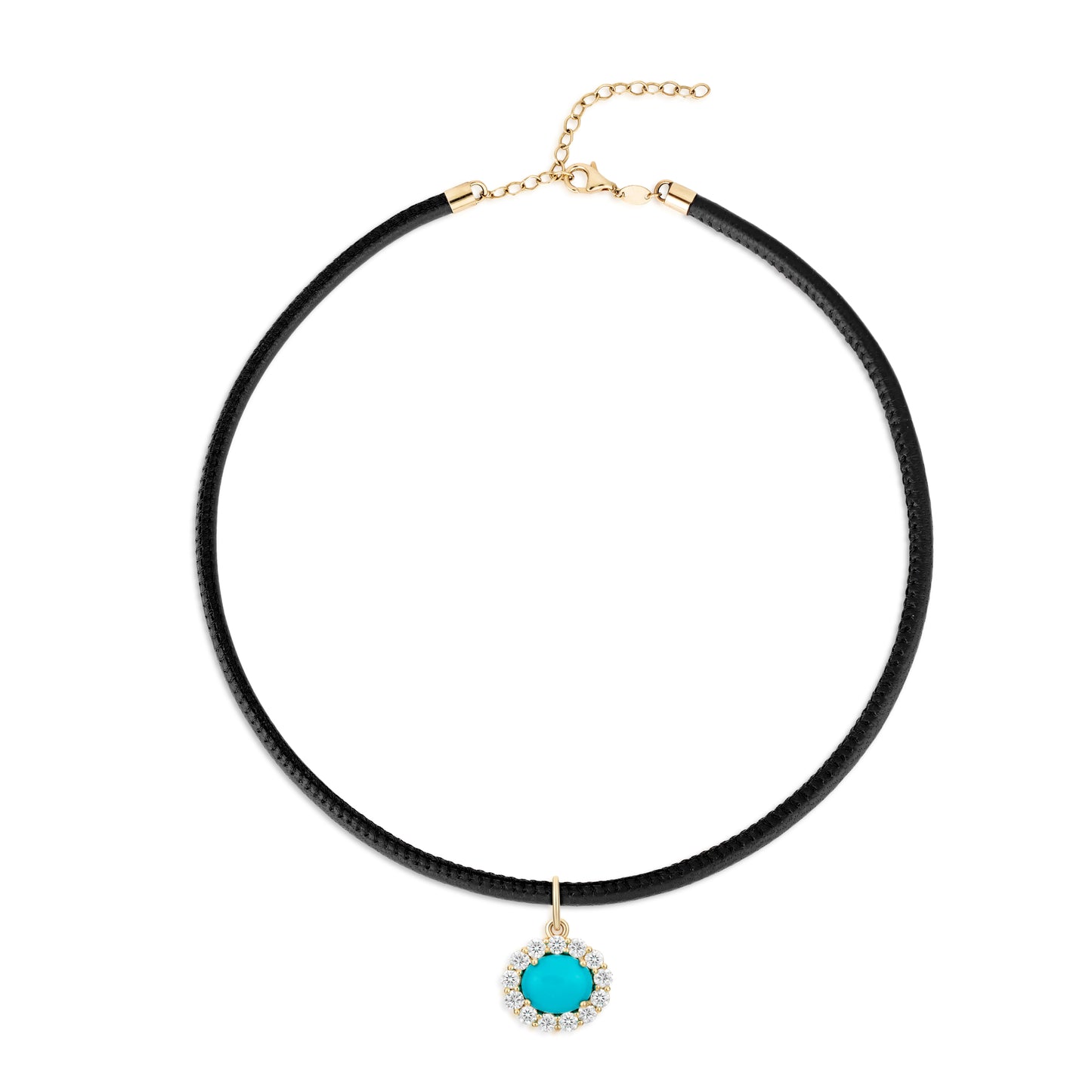 Turquoise & Diamond Charm