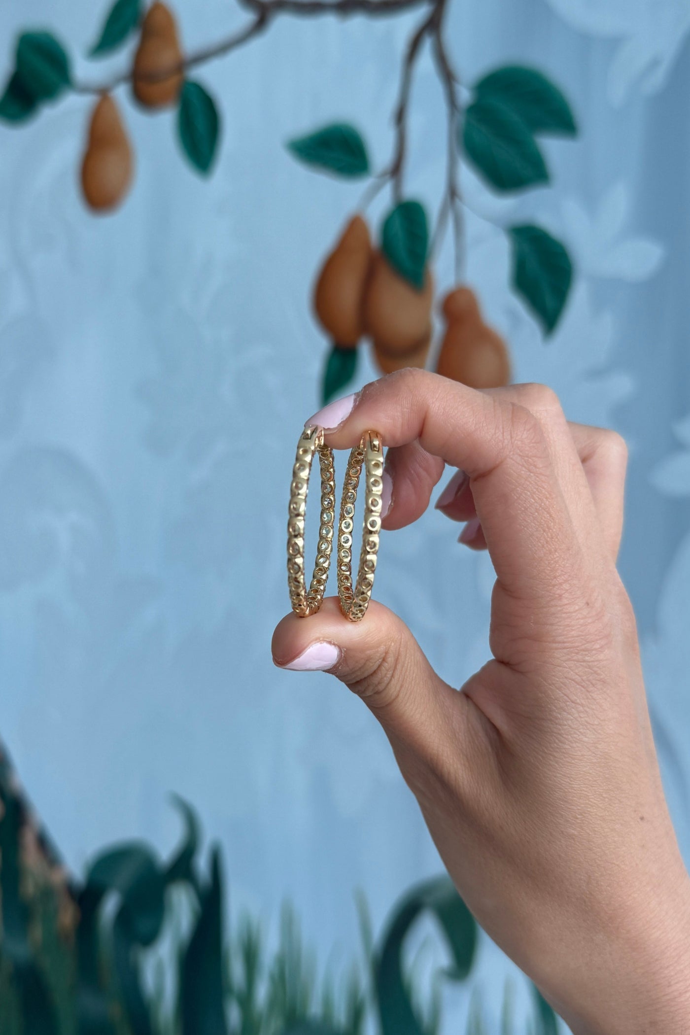 1.25 inch 3 mm Round Yellow Sapphire Earrings