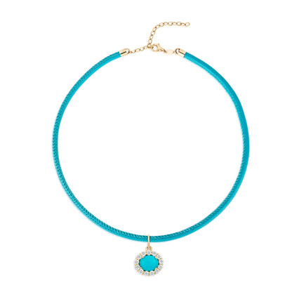 Turquoise & Diamond Charm