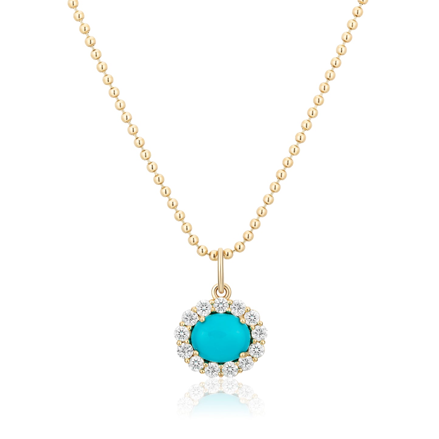 Turquoise & Diamond Charm