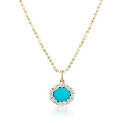 Turquoise & Diamond Charm
