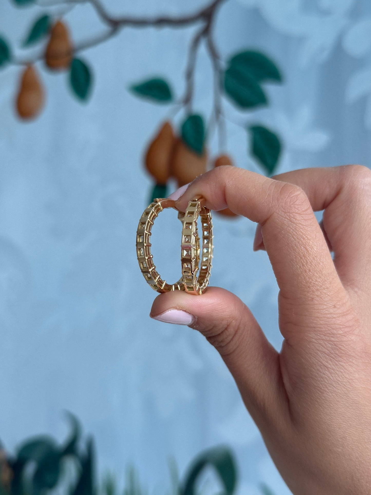 1.25 inch 3.5 mm Asscher Cut Yellow Sapphire Earrings